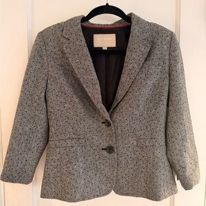 Banana Republic Women's Gray Wool Dot Blazer